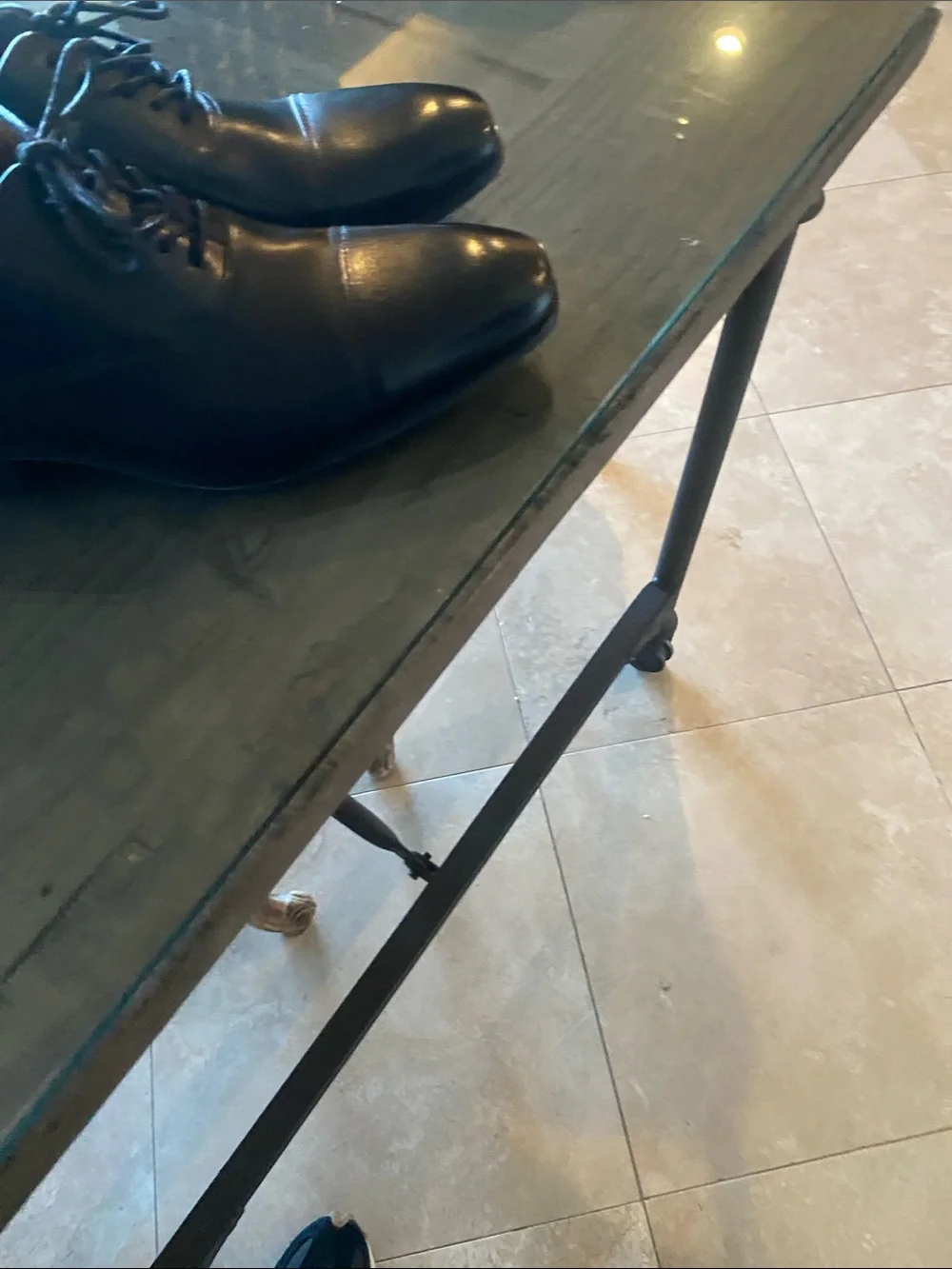 Florsheim Black Leather Cap-Toe Derby Oxfords